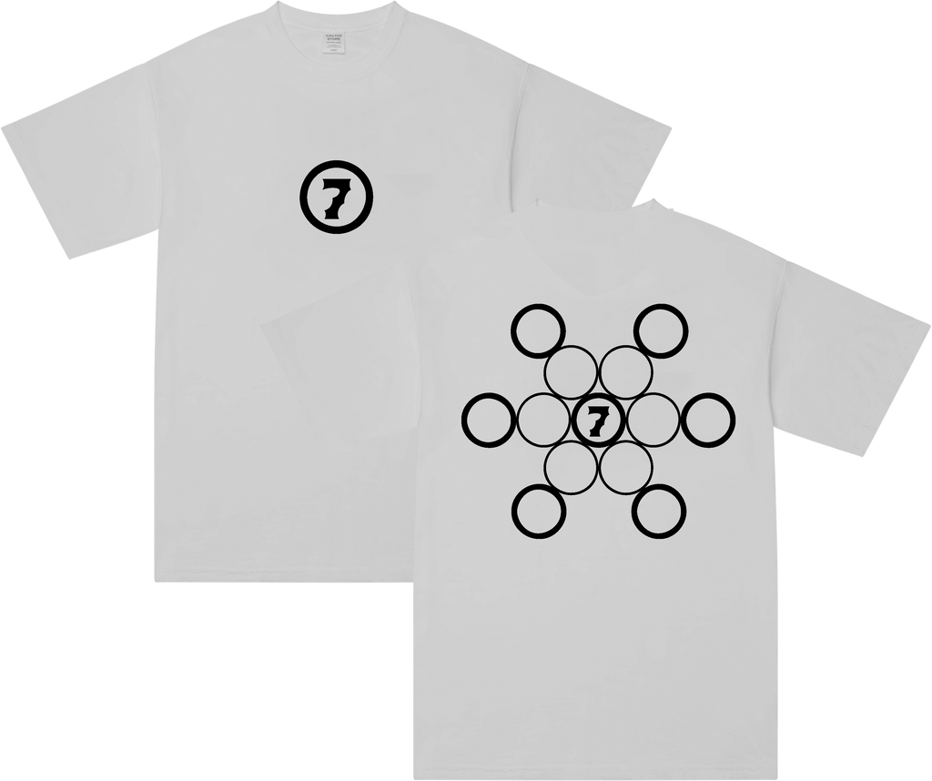 Sacred Geometry 7 T-shirt - Light Charcoal