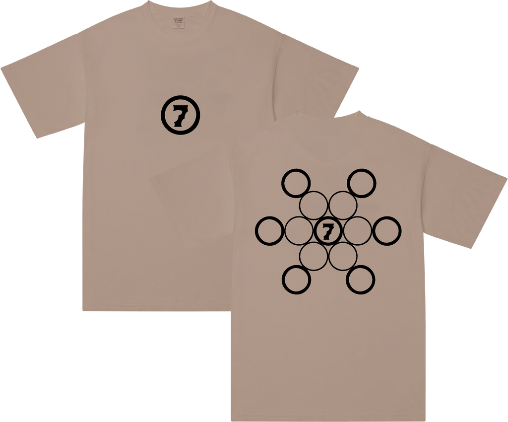 Sacred Geometry 7 T-shirt - Nude